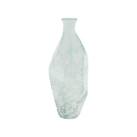 Szklany wazon dekoracyjny 31 cm biało-błękitny