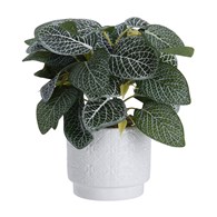 Roślina sztuczna w ceramicznej donicy Sztuczny kwiat w ozdobnej donicy, doniczka wykonana z ceramiki, wysokość rośliny wraz z doniczką 28 cm