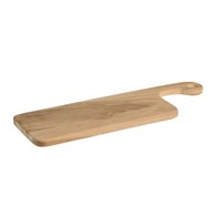 Deska podłużna drewno teak 40x13 cm Deska do krojenia i serwowania, wykonana z drewna teakowego, wyposażona w wygodny uchwyt