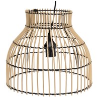Lampa sufitowa bambus Natural 31x26 cm Ażurowa lampa wykonana z bambusa, minimalistyczny design, doskonała do pomieszczeń w stylu boho lub skandynawskim