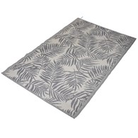 Mata podłogowa szara liście 120x180 cm Wykonany z tworzywa sztucznego, elegancki chodnik podłogowy, dywan prostokątny w kolorze szarym, wzór liści
