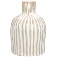 Wazon porcelanowy Stripes kremowy 15 cm