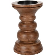 Świecznik drewniany rustykalny 20 cm