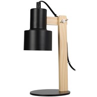 Lampa stołowa z regulowanym kloszem scandi czarna 32 cm