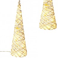 Choinka świecąca LED szara z brokatem 60 cm