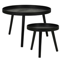 Zestaw 2 stolików bocznych czarnych