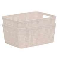 Zestaw koszy z tworzywa sztucznego 2 szt. 24,5x19x10 cm