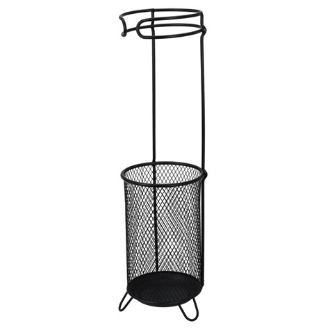 Stojak na parasole metalowy – czarny