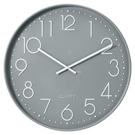 Duży zegar ścienny szary 50 cm
