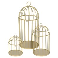 Zestaw ozdobnych klatek złotych 3 sztuki