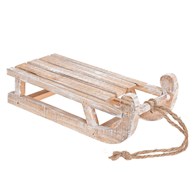 Sanki dekoracyjne drewniane bielone 30 cm