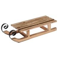 Sanki dekoracyjne drewniane brązowe 40 cm