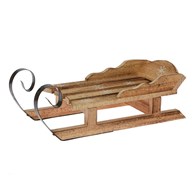 Sanki dekoracyjne drewniane przyciemniane 34 cm