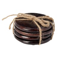 Podkładki drewniane mango komplet 4 szt. 10 cm