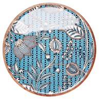 Dekoracyjny talerz mango z niebieskim motywem 30 cm wzór 1