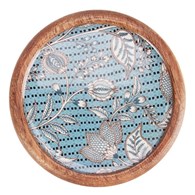 Zestaw podkładek z niebieskim nadrukiem 4 szt. - wzór 1