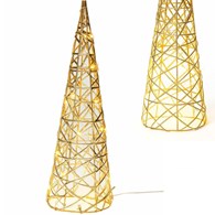 Choinka świecąca LED szampańska z brokatem 40 cm