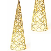 Choinka świecąca LED szampańska z brokatem 60 cm