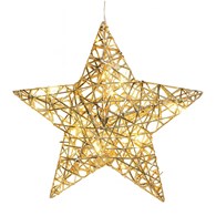 Dekoracyjna gwiazda LED szampańska 30 cm