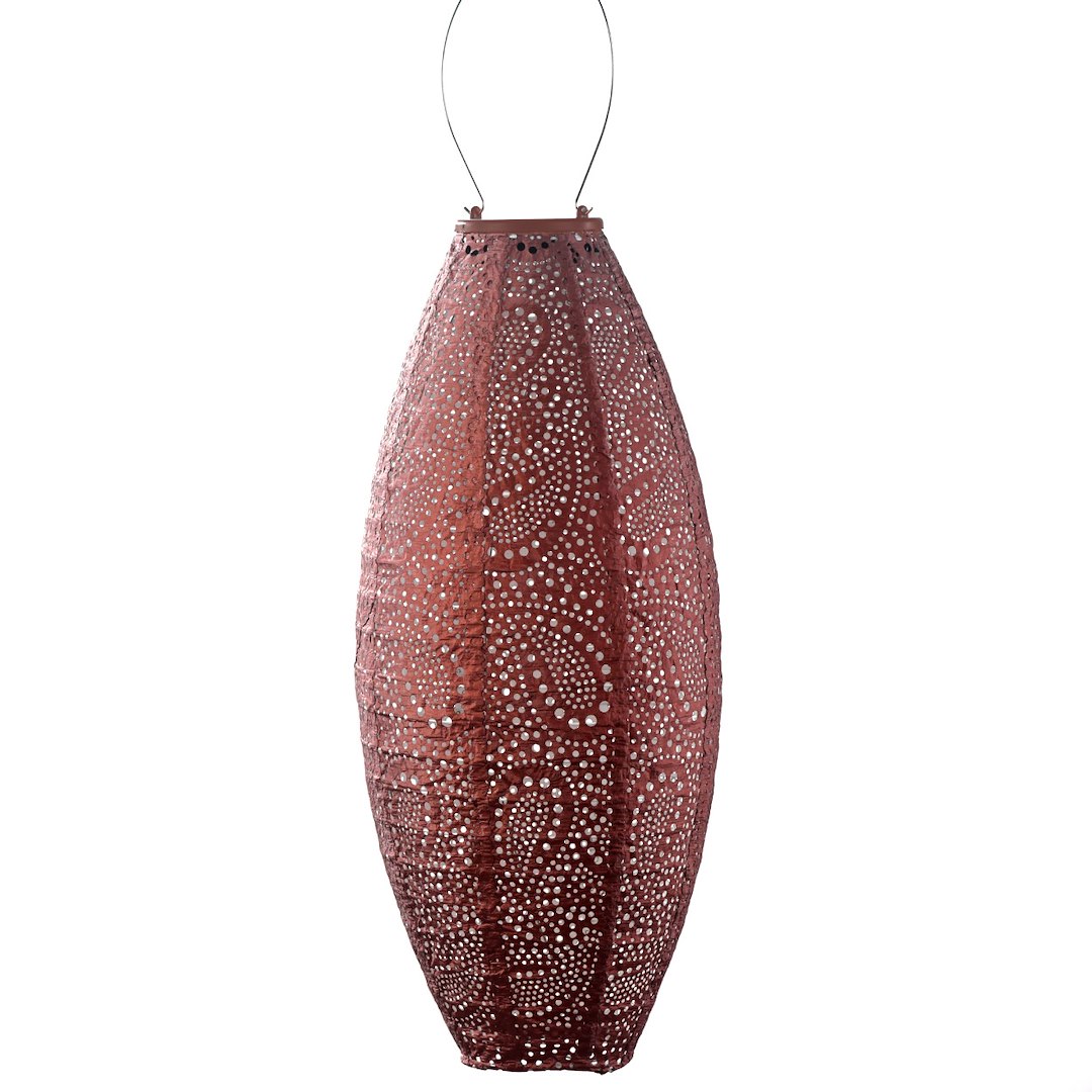 Lampion solarny Long Oval 20 Copper