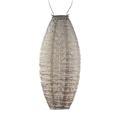 Lampion solarny Long Oval 20 Light Taupe