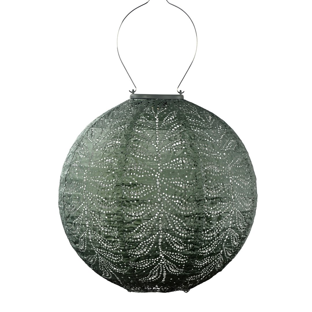 Lampion solarny Round 30 Sage Green