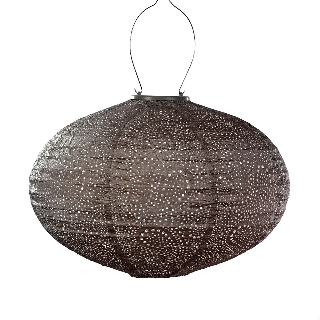 Lampion solarny Oval 40 Taupe