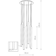 Lampa wisząca LASER czarny 7xG9