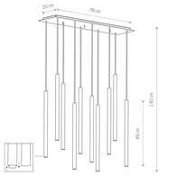 Lampa wisząca LASER Biały 10xG9