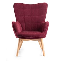Fotel z podnóżkiem Grella Plum