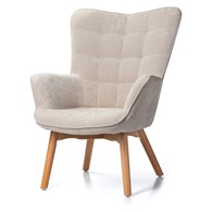 Fotel z podnóżkiem Grella Beige