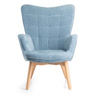 Fotel z podnóżkiem Grella Blue