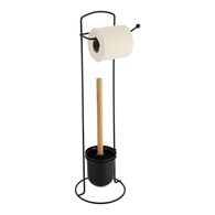 Stojak ze szczotką do WC Black bamboo