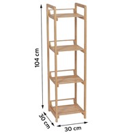 Regał łazienkowy 4-poziomowy Lambie