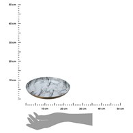 Taca okrągła Marmur biała 23 cm