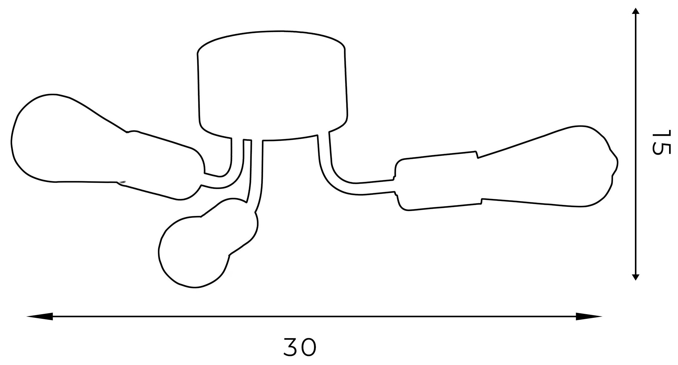 Lampa Sufitowa BRENDA Czarny Złoty 3xE27