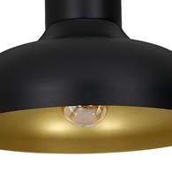 Lampa Sufitowa BASCA Czarny Złoty Metalowy Klosz 1xE27 40cm