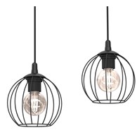 Lampa Wisząca LAPS Czarny Metalowy Klosz 3xE27