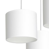 Lampa Wisząca ARDEN Biały Abażur 3xE27 Plafon