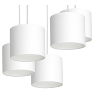 Lampa Wisząca ARDEN Biały Abażur 5xE27