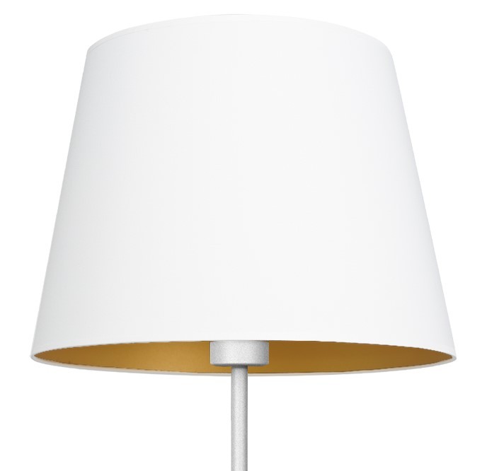 Lampa Podłogowa ARDEN Biały Złoty Abażur 1xE27 154cm