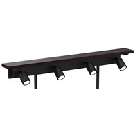 Kinkiet z 3 Półkami SHELF Czarny 4xGU10