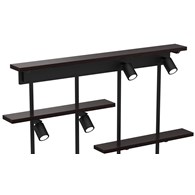 Kinkiet z 4 Półkami SHELF Czarny 4xGU10