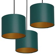 Lampa Wisząca ARDEN Zielony Złoty Abażur 3xE27 Plafon
