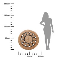 Dywan pleciony z Juty 90 cm Okrągły dywan z plecionej juty oraz z bawełnianymi wstawkami o średnicy 90 cm, który idealnie wpisuje się we współczesne, ekologiczne trendy wykończenia wnętrz