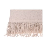 Poduszka w stylu Boho wzór 3 Wykonana z grubej bawełny i sznura, ozdobiona frędzlami, naturalna kolorystyka, idealny dodatek do wnętrz urządzonych w stylu boho, etno, hamptons oraz skandynawskim, wymiar 45x45 cm