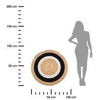 Okrągły dywan jutowy boho 90 cm