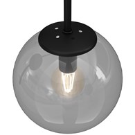 Kinkiet CAMBRIDGE Czarny Szklany Klosz 1xE14