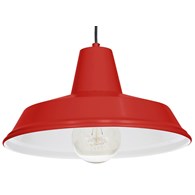 Lampa Wisząca CLASS Czerwony Biały Metalowy Klosz 1xE27 36cm