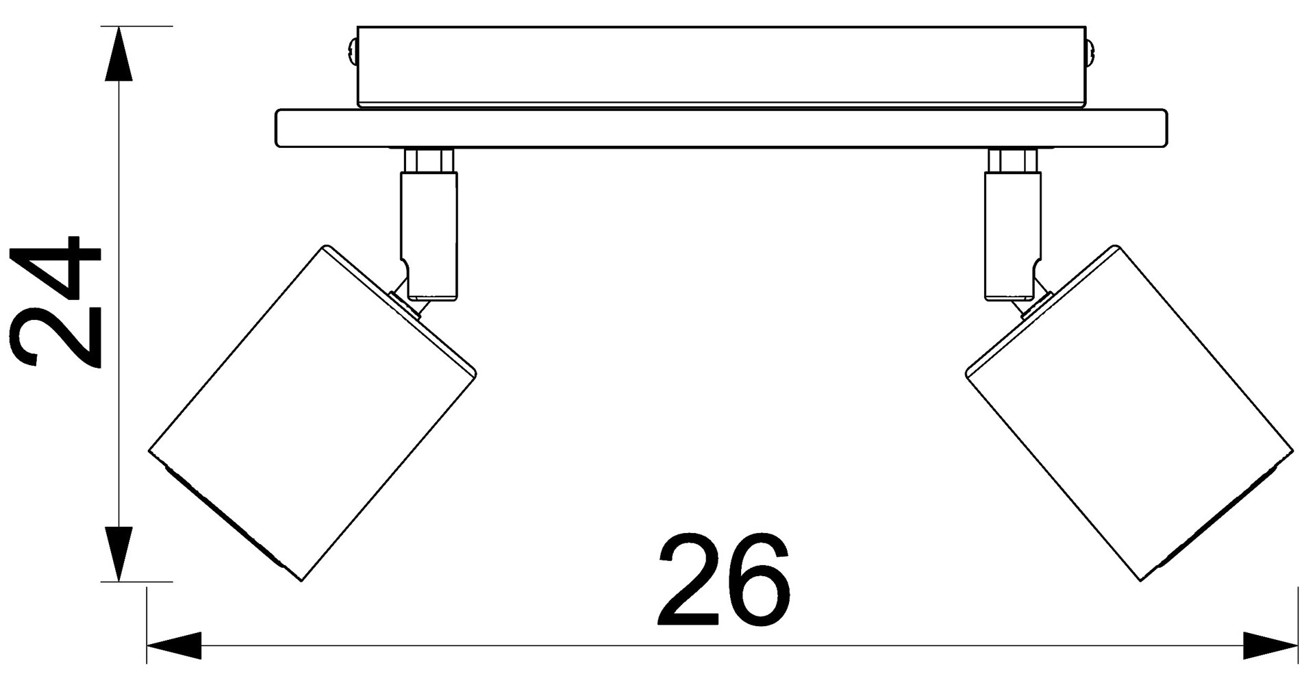 Lampa Sufitowa Spot ORDEA Czarny Złoty 2xGU10